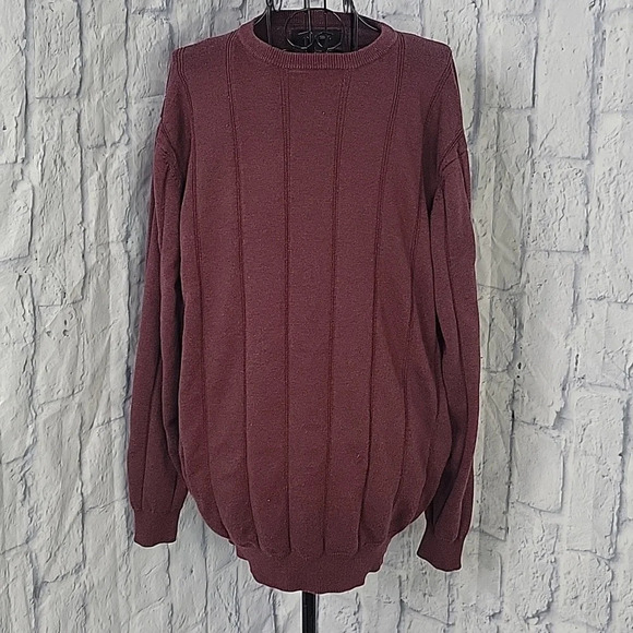 AXIST Burgandy Men's Crew‎ Neck Sweater Large - Picture 1 of 5